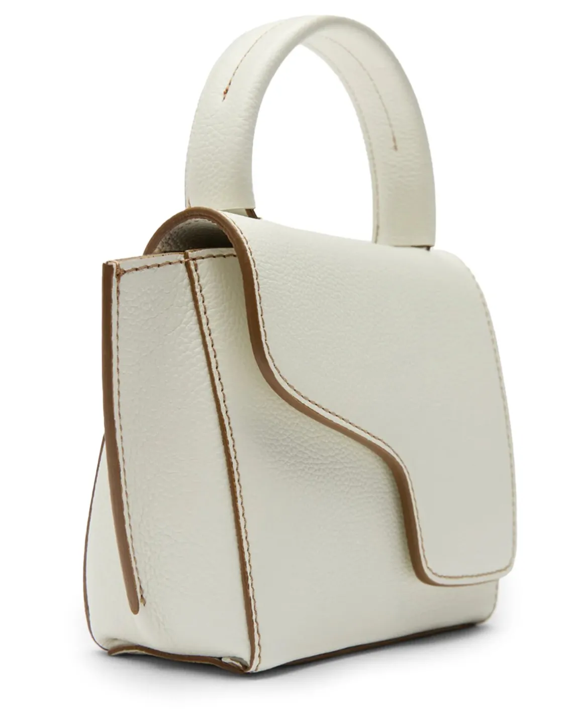 ATP Atelier Montalcino Mini Handbag Bianco/Contrast Stitch