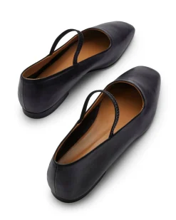 ATP Atelier Petina Mary Jane Flats Black Nappa