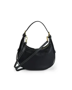 ATP Atelier Silea Mini Hobo Bag Black/Contrast Stitch