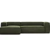 Blok 3-Seater Left Lounge Sofa Corduroy Green