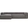 Blok 3-Seater Left Lounge Sofa Corduroy Dark Grey