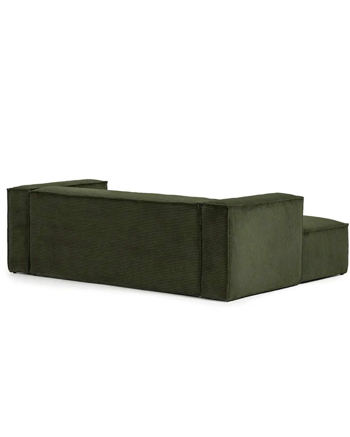 Blok 2-Seater Left Lounge Sofa Corduroy Green