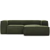 Blok 2-Seater Right Lounge Sofa Corduroy Green