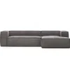 Blok 3-Seater Right Lounge Sofa Corduroy Dark Grey