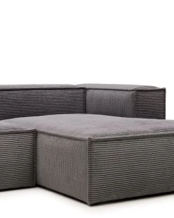 Blok 2-Seater Right Lounge Sofa Corduroy Dark Grey