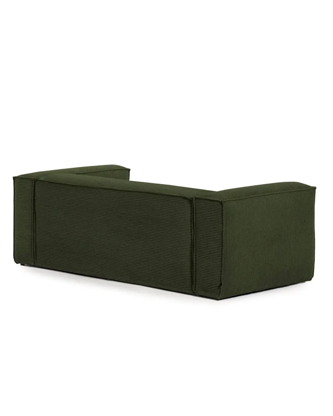 Blok 2-Seater Right Lounge Sofa Corduroy Green