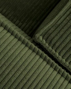 Blok 3-Seater Right Lounge Sofa Corduroy Green