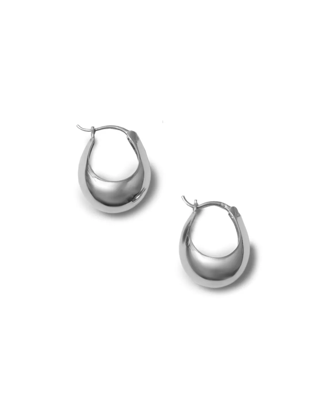 Blue Billie Egg Hoops Silver
