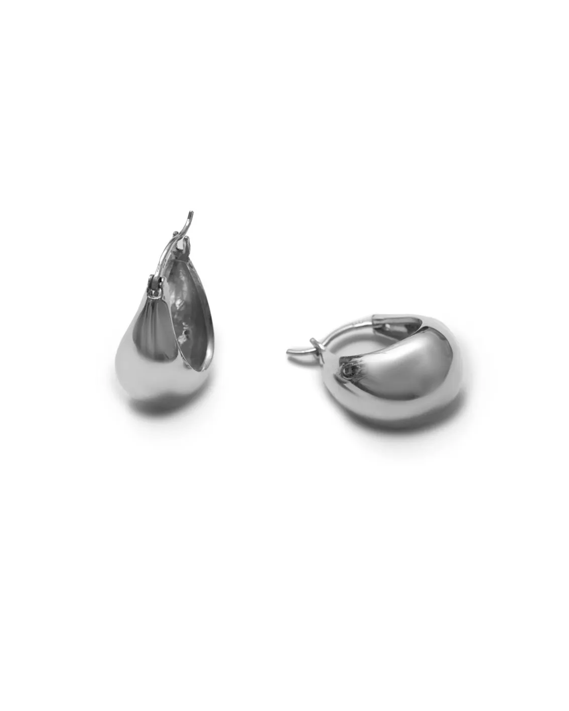 Blue Billie Egg Hoops Silver