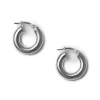 Blue Billie Fat Hoops Silver