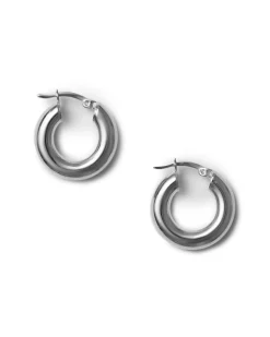 Blue Billie Fat Hoops Silver
