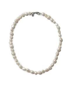 Blue Billie Irregular Pearl Necklace Silver