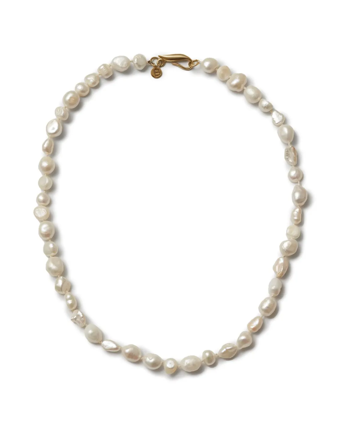 Blue Billie Irregular Pearl Necklace Gold