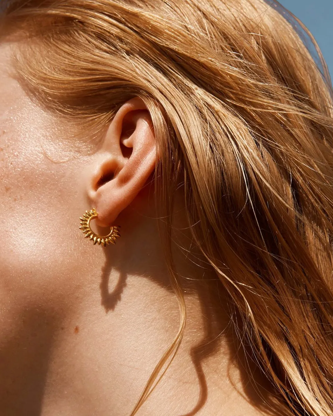 Blue Billie Mini Sun Hoop Gold