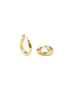Blue Billie Mini Swirl Hoops Shiny Gold