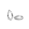 Blue Billie Small Swirl Hoops Silver