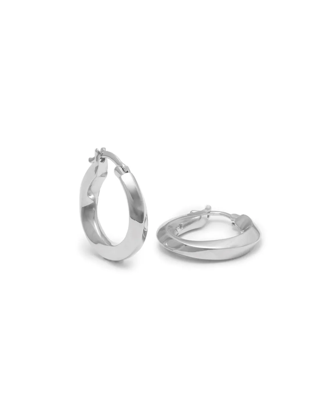 Blue Billie Small Swirl Hoops Silver