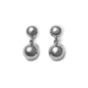 Blue Billie Sphere Earrings Silver