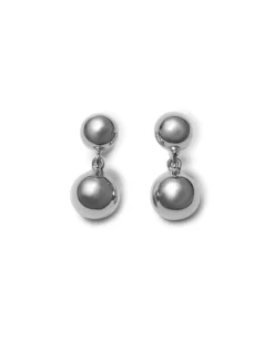 Blue Billie Sphere Earrings Silver