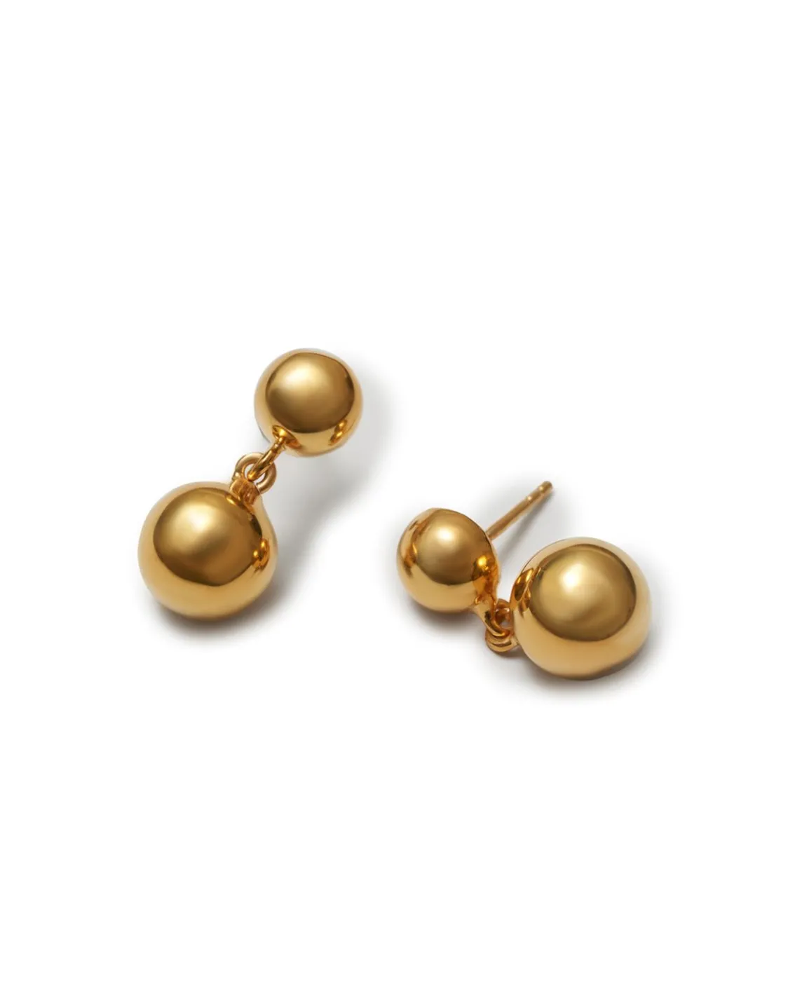 Blue Billie Sphere Earrings Gold
