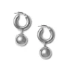 Blue Billie Sphere Hoops Silver