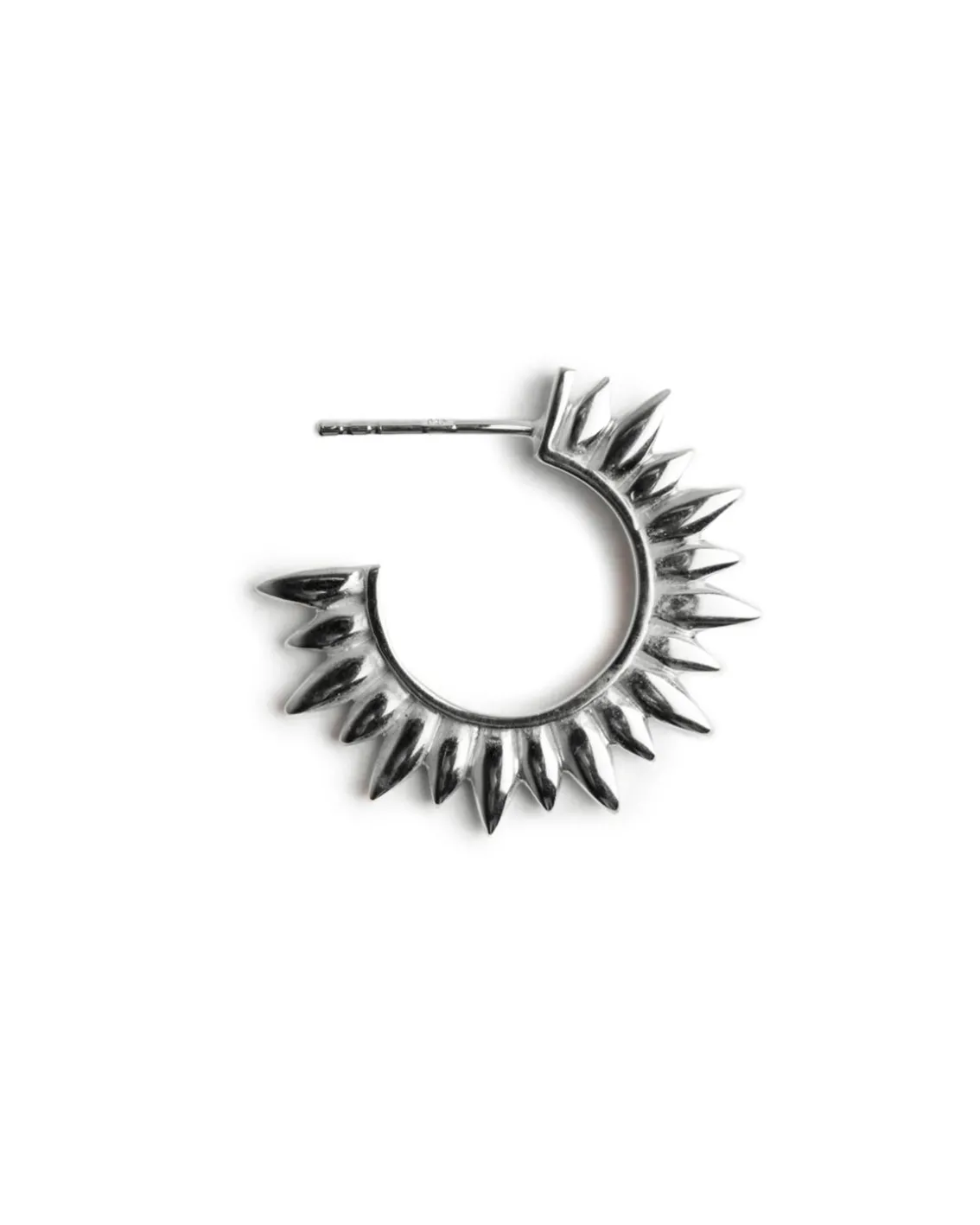Blue Billie Sun Hoop Silver