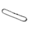 Blue Billie Thick Rope Bracelet Silver