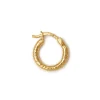 Blue Billie Wire Hoop 14Mm Structured Gold