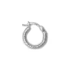 Blue Billie Wire Hoop 14Mm Structured Silver