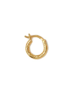 Blue Billie Wire Hoop 12Mm Structured Gold