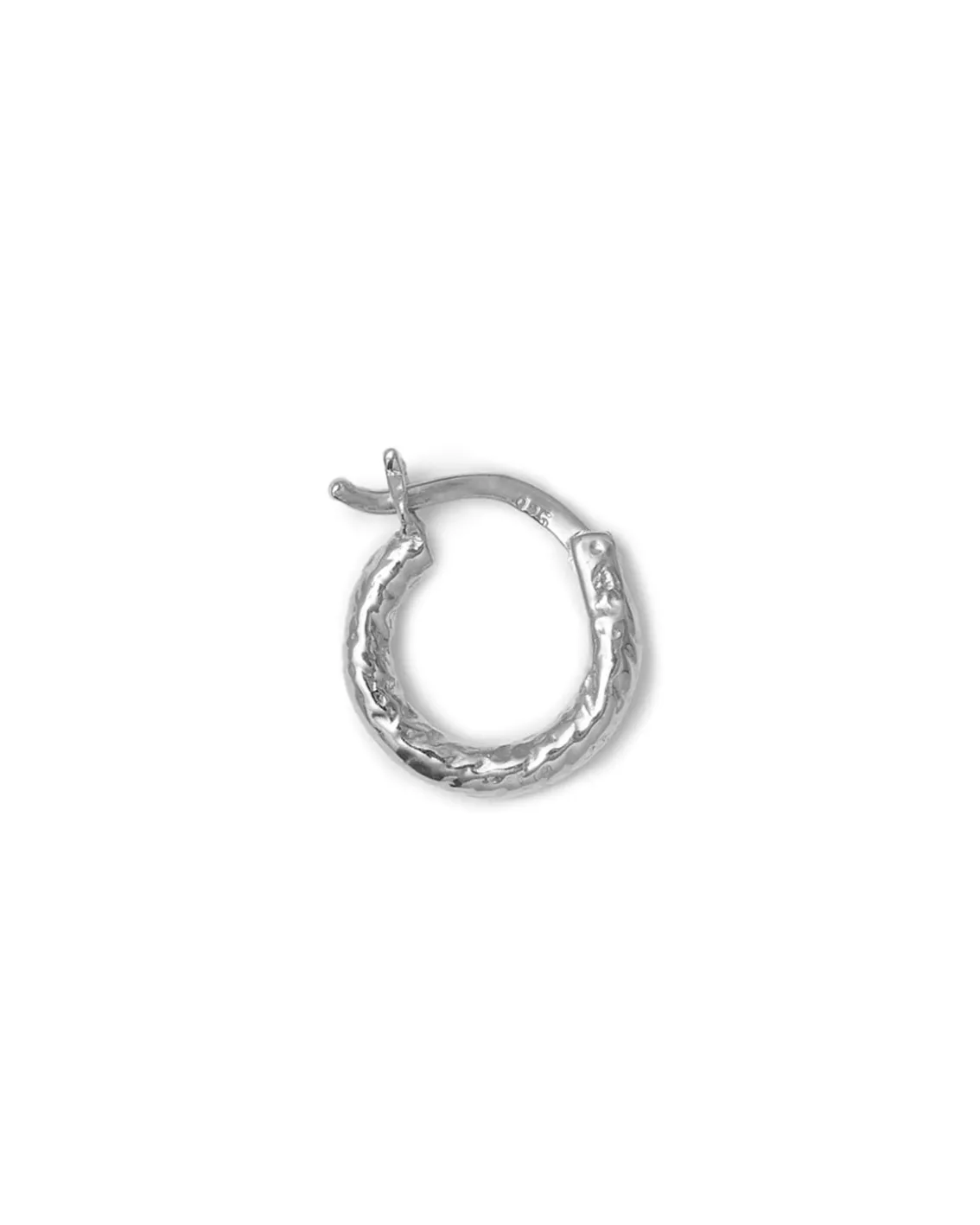 Blue Billie Wire Hoop 12Mm Structured Silver