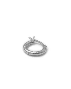 Blue Billie Wire Hoop 12Mm Structured Silver