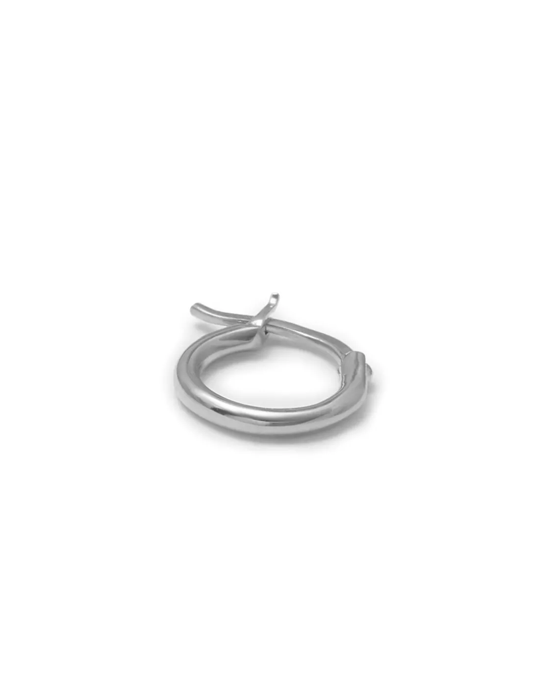 Blue Billie Wire Hoop 12Mm Shiny Silver