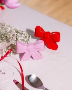 Bow Salt & Pepper Set Red/Pink