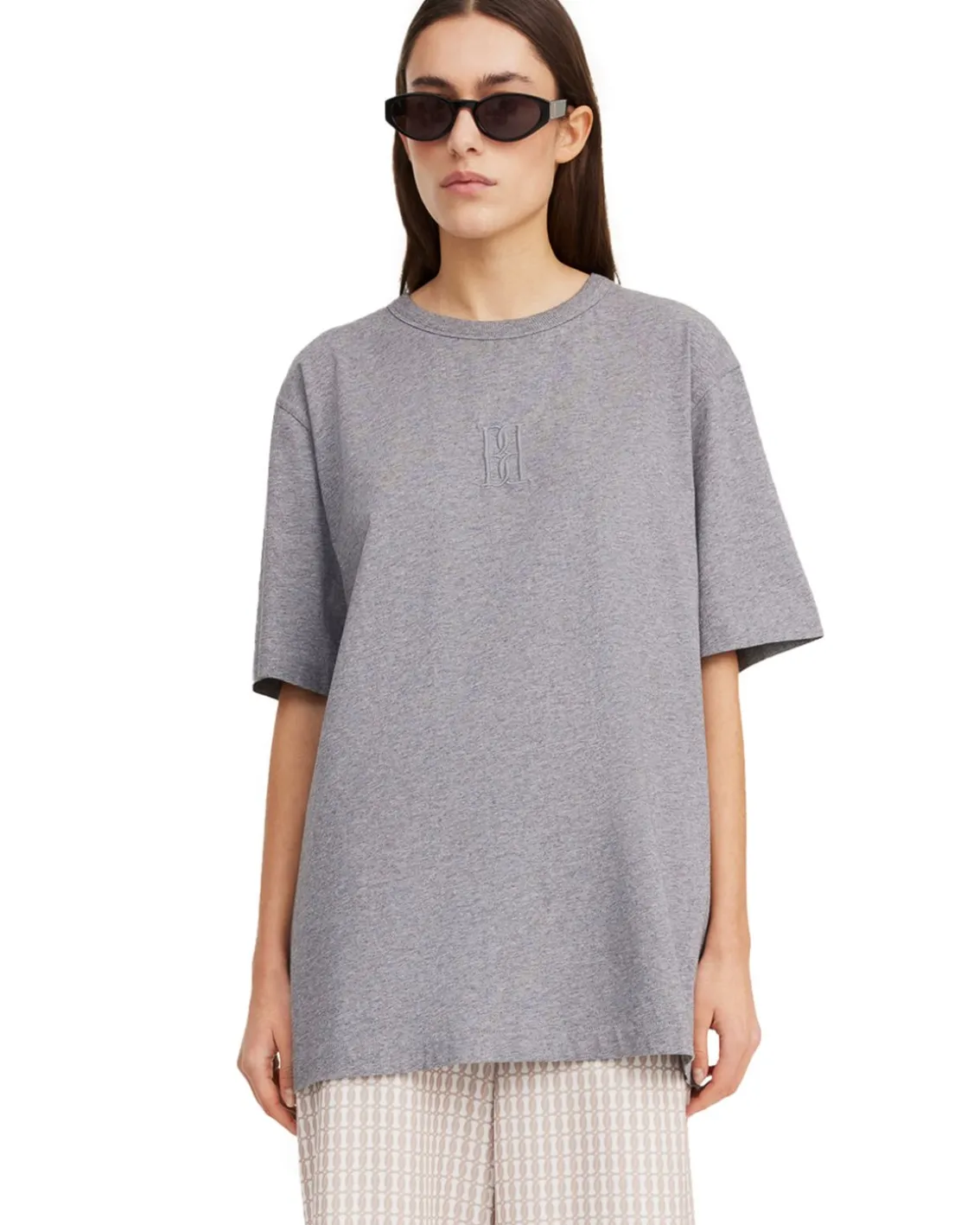 By Malene Birger Fayeh T-Shirt Grey Melange