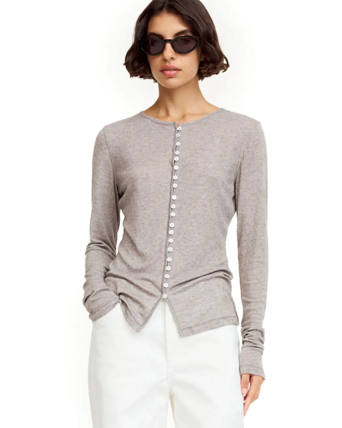 By Malene Birger Janes Long Sleeve Top Fosil