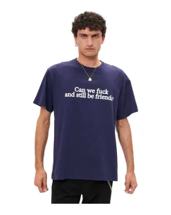 Carne Bollente Benefits With Friends T-Shirt Navy Blue