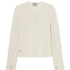 CARRER Lis Henley Long Sleeve Ecru