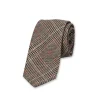 Check Wool Tie Beige/Black/Red