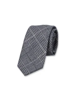 Check Wool Tie Blue/Grey