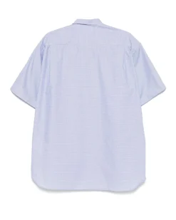 Comme des Garçons Homme Multi Fabric Short Sleeve Shirt White/Sax/Navy x Mix