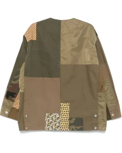 Comme des Garçons Homme Patchwork Jacket Khaki Mix