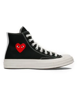Comme des Garçons Play Converse Small Heart High Top Sneakers Black