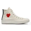Comme des Garçons Play Converse Small Heart High Top Sneakers Beige