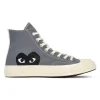 Comme des Garçons Play Converse Big Heart High Top Sneakers Grey