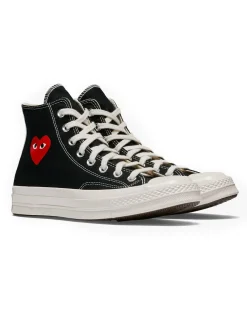 Comme des Garçons Play Converse Small Heart High Top Sneakers Black