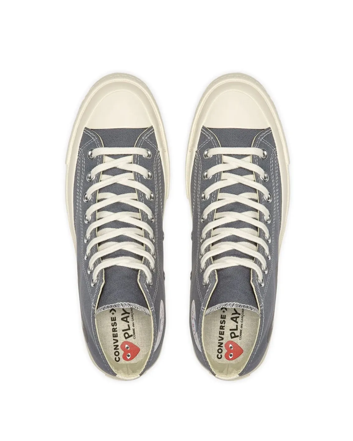 Comme des Garçons Play Converse Big Heart High Top Sneakers Grey