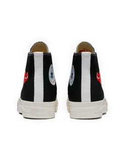 Comme des Garçons Play Converse Small Heart High Top Sneakers Black