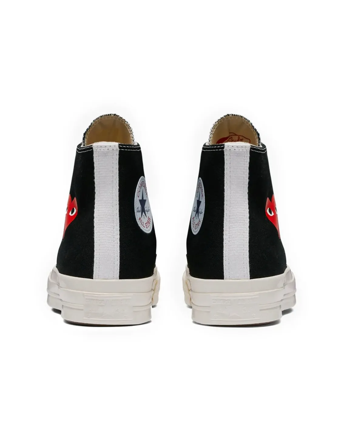 Comme des Garçons Play Converse Small Heart High Top Sneakers Black