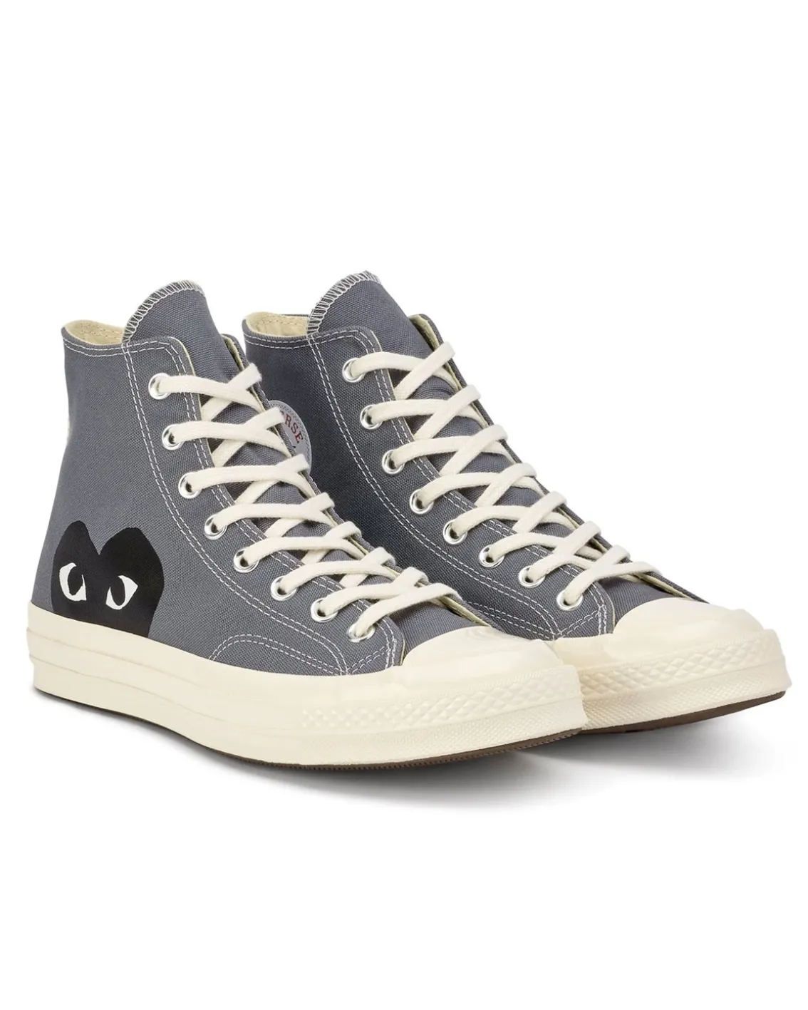 Comme des Garçons Play Converse Big Heart High Top Sneakers Grey